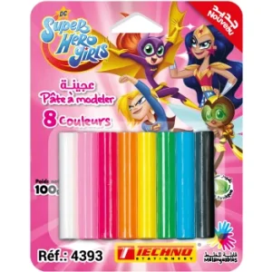 PATE A MODELER 08 COULEURS LICENCE SUPER HERO GIRLS "TECHNO" REF: 4393