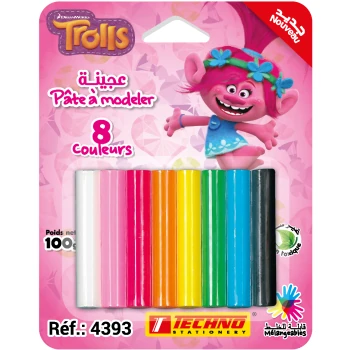 PATE A MODELER 08 COULEURS LICENCE TROLLS "TECHNO" REF: 4393