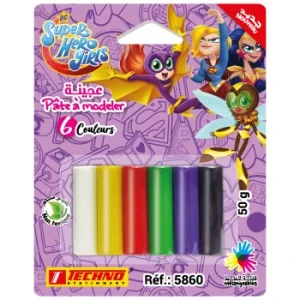 PATE A MODELER DE 06 COULEURS LICENCE SUPER HERO GIRLS "TECHNO" REF: 5860