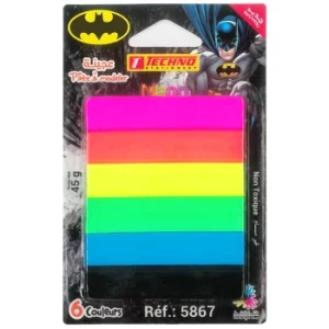 PATE A MODELER DE 6 COULEURS FLUORESCENTES LICENCE BATMAN "TECHNO" REF: 5867