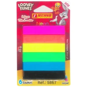 PATE A MODELER DE 6 COULEURS FLUORESCENTES LICENCE LOONEY TUNES "TECHNO" REF: 5867
