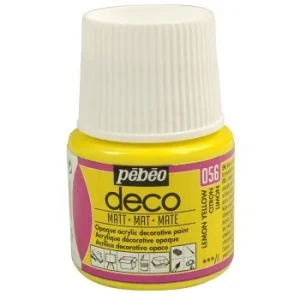 PEBEO DECO MAT JAUNE CITRON 45 ml "PEBEO" REF: 204056