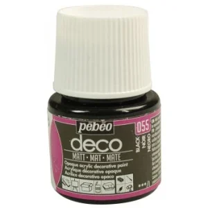 PEBEO DECO MAT NOIR FLACON DE 45 ml "PEBEO" REF: 204055