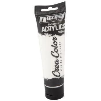 PEINTURE ACRYLIQUE 100 ML BLANC CREA COLOR "TECHNO" REF: 5660