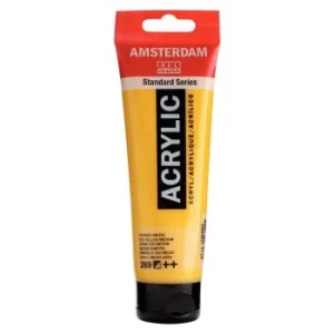 PEINTURE ACRYLIQUE 120ml JAUNE AZO MOYEN "AMSTERDAM" REF: 17092692