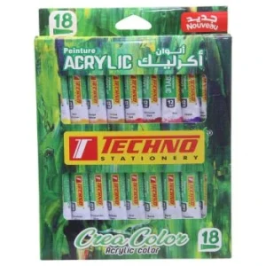PEINTURE ACRYLIQUE 18x12 ML CREA COLOR "TECHNO" REF: 7357