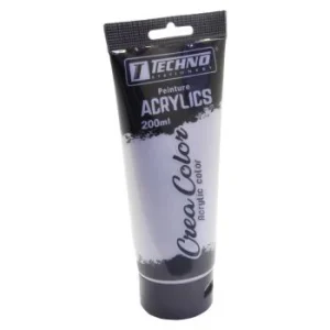 PEINTURE ACRYLIQUE 200 ML ARGENTEE CREA COLOR "TECHNO" REF: 7355
