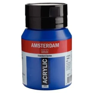 PEINTURE ACRYLIQUE 500ml BLEU PHTALO "AMSTERDAM" REF: 17725702