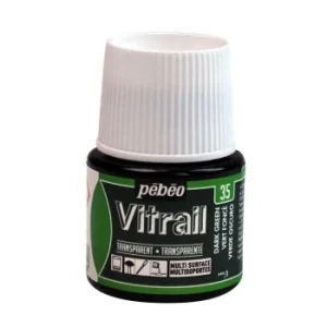 PEINTURE VITRAIL 45ml VERT FONCE "PEBEO" REF: 50035