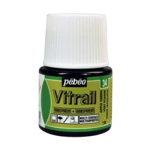 PEINTURE VITRAIL 45ml VERT POMME "PEBEO" REF: 50034