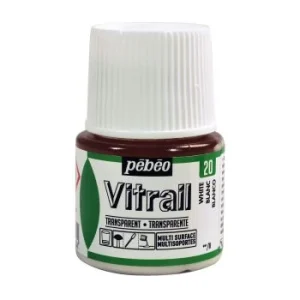 PEINTURE VITRAIL DE 45ml BLANC "PEBEO" REF: 50020