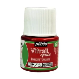 PEINTURE VITRAIL DE 45ml ROUGE "PEBEO" REF: 50045