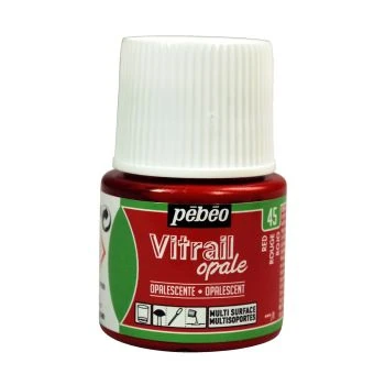 PEINTURE VITRAIL DE 45ml ROUGE "PEBEO" REF: 50045