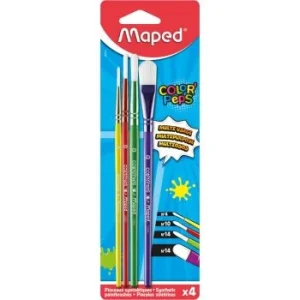 PINCEAUX SYNTHETIQUES ASSORTIS x4 BLISTER "MAPED" REF: 867810