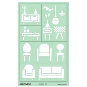 POCHOIR MOTIF DESIGN SALON "ISOMARS" REF: IS-156