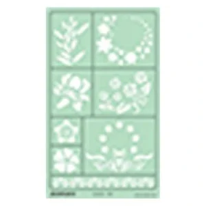 POCHOIR MOTIF FLEURS & PAPILLONS "ISOMARS" REF: IS-104