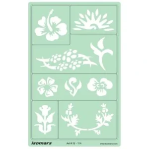 POCHOIR MOTIF GRANDES FLEURS "ISOMARS" REF: IS-114