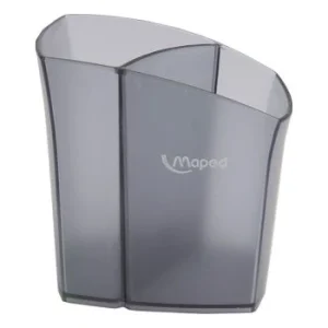 POT A CRAYONS 2 COMPARTIMENTS DE RANGEMENT GRIS "MAPED" REF: 875451