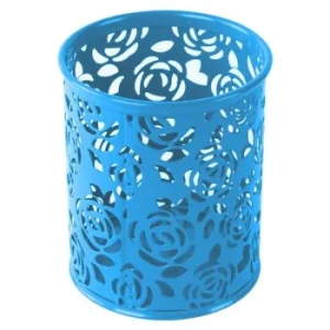 POT A CRAYONS ROND METALLIQUE BLEU "TECHNO" REF: 5168