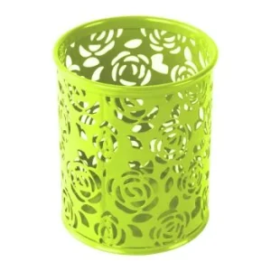 POT A CRAYONS ROND METALLIQUE VERT PISTACHE "TECHNO" REF: 5168