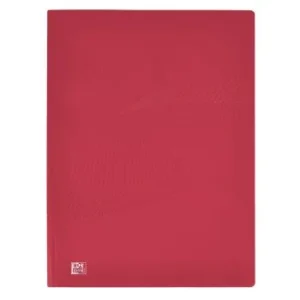 PROTEGE DOCUMENTS OSMOSE A4 DE 60 POCHETTES POLYPROPILINE OPAQUE ROUGE "OXFORD" REF: 400105188