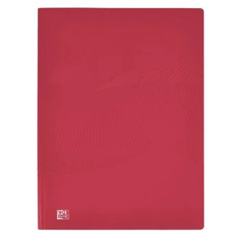 PROTEGE DOCUMENTS OSMOSE A4 DE 60 POCHETTES POLYPROPILINE OPAQUE ROUGE "OXFORD" REF: 400105188
