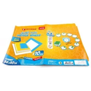 PROTEGE LIVRE ADHESIF 36X50CM JAUNE PAQUET=10 "TECHNO" REF: 4677