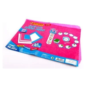PROTEGE LIVRE ADHESIF 36X50CM ROSE PAQUET=10P "TECHNO" REF: 4678