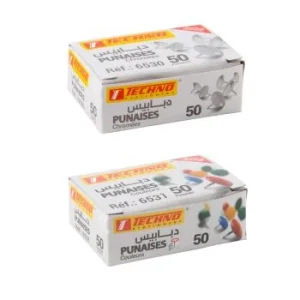PUNAISES BOITE DE 50 PCS "TECHNO"