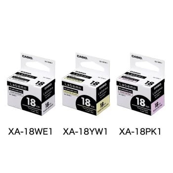 RECHARGE ETIQUETEUSE ROSE LABEMO 18mm "CASIO" REF: XA-18PK1
