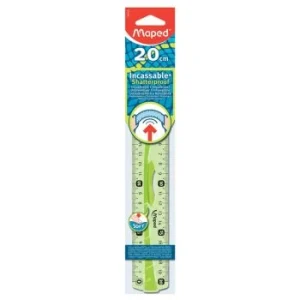 REGLE DOUBLE DECIMETRE 20 cm FLEX SOUS BLISTER VERT "MAPED" REF: 244120