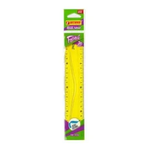 REGLE FLEXIBLE 20 CM JAUNE "TECHNO" REF: 4530