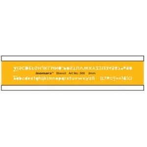 REGLE TRACE LETTRE 3mm "ISOMARS" REF: 300
