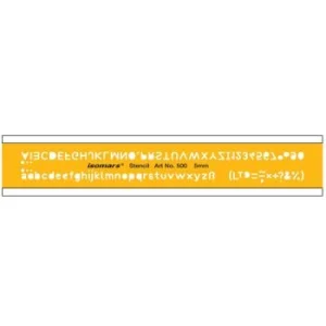 REGLE TRACE LETTRE 5mm "ISOMARS" REF: 500