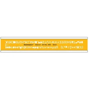 REGLE TRACE LETTRE 6mm "ISOMARS" REF: 600