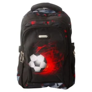 SAC A DOS MOTIF SPORT NOIR & ROUGE REF: 6878