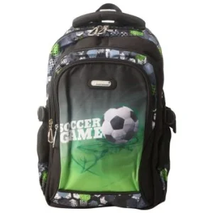 SAC A DOS MOTIF SPORT NOIR & VERT REF: 6878