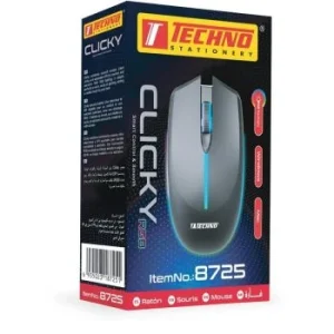 SOURIS RGB SANS FIL CLICKY NOIR "TECHNO" REF: 8725