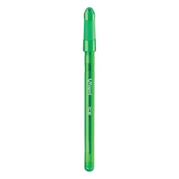 STYLO A BILLE ICE VERT CORPS TRANSLUCIDE "MAPED" REF: 224433