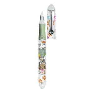 STYLO A PLUME POIVRE BLANC LEELOU BLANC "MAPED" REF: 220206