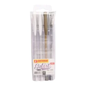 STYLO ENCRE GEL 0.7 mm GELART POCHETTE DE 4 COULEURS "TECHNO" REF: 6263