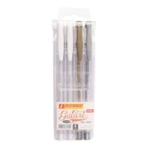 STYLO ENCRE GEL 1.0 mm GELART POCHETTE DE 4 COULEURS "TECHNO" REF: 6262
