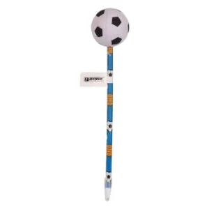 STYLO FANTAISIE BALLON CORPS BLANC & NOIR "TECHNO" REF: 5359