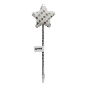 STYLO FANTAISIE ÉTOILE CORPS ARGENTE "TECHNO" REF: 5355