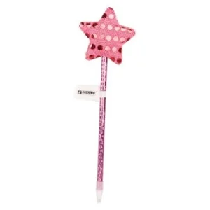 STYLO FANTAISIE ÉTOILE CORPS ROSE "TECHNO" REF: 5355