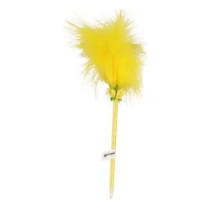 STYLO FANTAISIE PLUME CORPS JAUNE "TECHNO" REF: 5360