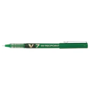 STYLO ROLLER A ENCRE LIQUIDE V7 HI-TECPOINT VERT 0.7mm "PILOT" REF: BX-V7-G