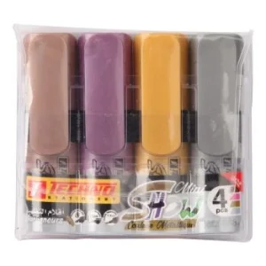 SURLIGNEUR COULEUR METALLIQUE MINI SHOW POCHETTE 4 PCS "TECHNO" REF: 6687
