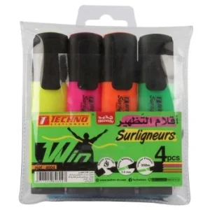 SURLIGNEUR EN POCHETTE 4 PIECES WIN "TECHNO" REF: 4604