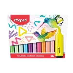 SURLIGNEUR FLUO'PEPS BOITE CARTON DE 12 "MAPED" REF:740901